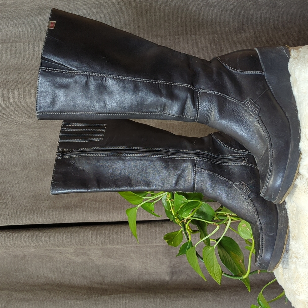 Hush Puppies Size 7 Faux Leather Long Boot